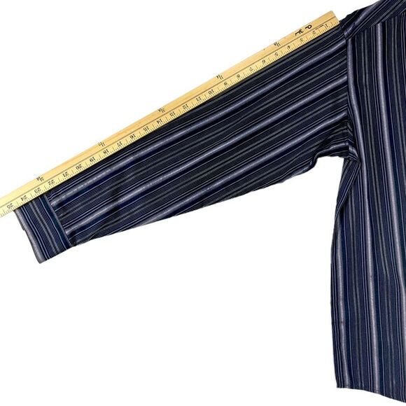 Calvin Klein Slim Fit Men's Long Sleeve Collared Shirt Sz 18 (Black and Gray) - Picture 6 of 9